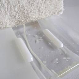 White Fused Glass Soap Dish By Bprdesigns - thumbnail 3