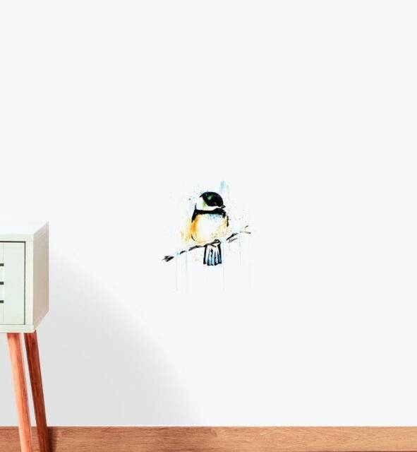 Chickadee - Winter Friend Wall Sticker Decal - Illustration Stickers, Animals Decals, Home Decor, Illustrations