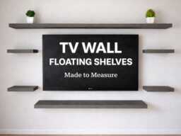Modern Floating Mdf Shelves - Seamless Design, Custom Sizes, Ready To Paint. For Your Tv Wall, Kitchen Or Dining Room For Any Office Wall - thumbnail 1