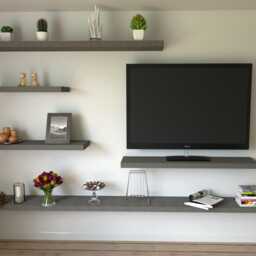 Modern Floating Mdf Shelves - Seamless Design, Custom Sizes, Ready To Paint. For Your Tv Wall, Kitchen Or Dining Room For Any Office Wall - thumbnail 2