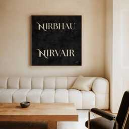 Square Nirbhau Nirvair Mool Mantar Print - Sikh Prayer Wall Art Gurbani Home Decor Spiritual Poster - thumbnail 2