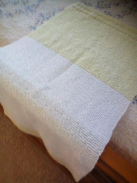 Blanket /Hand Knitted With Decorative Ribbon - image 1