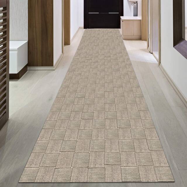 Handmade Gray Cotton Runner Rug, Hallway Stair Carpet - image 1