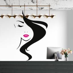 Woman Face Wall Decal Beauty Salon Lashes Decor, 2861 - thumbnail 3