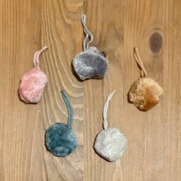 Velvet Moon Cushion Pillow With Customisable Pom in Assorted Colours - Small - thumbnail 4