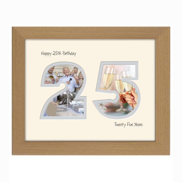 25Th Photo Frame Birthday Number Special Gift Word 9x7-1181F By Photos in A Word - image 1