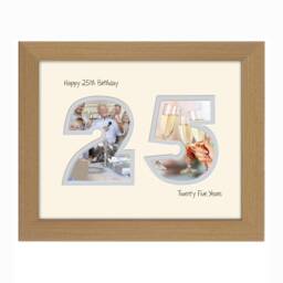 25Th Photo Frame Birthday Number Special Gift Word 9x7-1181F By Photos in A Word - thumbnail 1