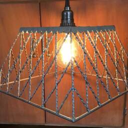 Vintage Silver Wire Basket Chandelier - thumbnail 2
