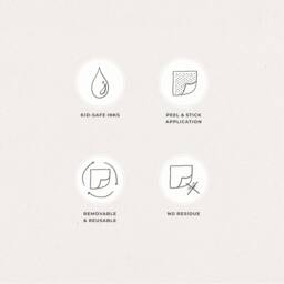 Scandi Mountains Fabric Wall Stickers - Removable & Reusable - thumbnail 4