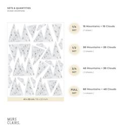 Scandi Mountains Fabric Wall Stickers - Removable & Reusable - thumbnail 3
