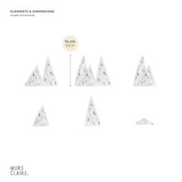 Scandi Mountains Fabric Wall Stickers - Removable & Reusable - thumbnail 2