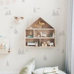 Scandi Mountains Fabric Wall Stickers - Removable & Reusable