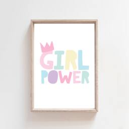 Set Of 3 Girls Bedroom Prints, Girl Power, Personalised, Rainbow Wall Art, Positive, Motivational Inspirational - thumbnail 3