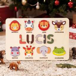 Personalized Baby Name Puzzle, Puzzle For Toddler, Early Learning Busy Board, Wooden Toy, 1st Birthday Gift, Christmas Gift