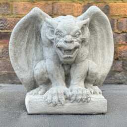 Massive Gargoyle Figurine Concrete Monster Statue Stone Demon Sculpture Cement Guardian Ornament Demon Lover Gift Halloween Decor - thumbnail 3