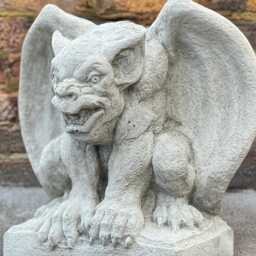Massive Gargoyle Figurine Concrete Monster Statue Stone Demon Sculpture Cement Guardian Ornament Demon Lover Gift Halloween Decor - thumbnail 2