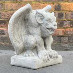 Massive Gargoyle Figurine Concrete Monster Statue Stone Demon Sculpture Cement Guardian Ornament Demon Lover Gift Halloween Decor - thumbnail 4
