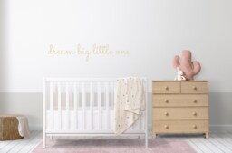 Dream Big Little One Wall Decal - Mdf Nursery Decor