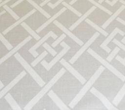 New 18x18 Inch Designer Handmade Pillow Case in Pale Grey & White Lattice - thumbnail 2