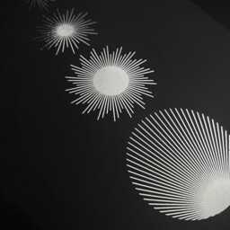 Sun's Diurnal Journey Silver Foil Celestial Art Print, Gift Idea, Sun Star Wall Decor, Black Decor Art, Metallic Print - thumbnail 3