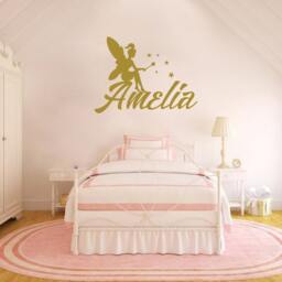 Wall Decals Name Personalized Custom Decal Fairy Star Magic Wand Vinyl Sticker Art Home Decor Mural Baby Nursery Op13 - thumbnail 1