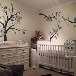 Removable Australia Koala Bear Wall Decal On Branches Animal Nursery Wall Decals Sticker Decor - thumbnail 4