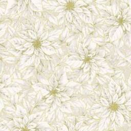 Golden Poinsettias Quilted Christmas Tree Skirt - Full Sized Or Mini Skirt - thumbnail 4