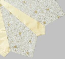 Golden Poinsettias Quilted Christmas Tree Skirt - Full Sized Or Mini Skirt - thumbnail 3