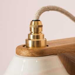 Blue & White Right-Angle Element Wall Light in Ceramic Oak - thumbnail 3