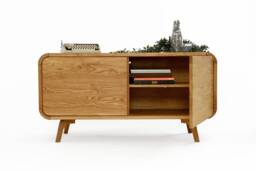 Low Sideboard, Cabinet, Vinyl Record Storage With Doors, Small Console, Tv Stand, Dresser, Credenza, Art Deco