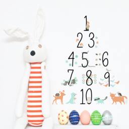 Woodland 123 Numbers Wall Sticker Decal - Educational Stickers, Learning, Art, Decals, Kids Room, School, Education, Gifts - thumbnail 1