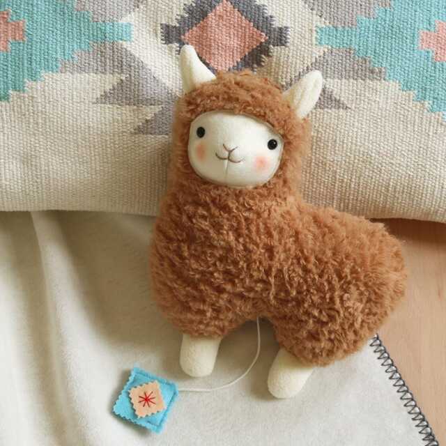 Llama Musical Toy With Your Choice Of Melody, Handmade Baby Gift, Birth Baptism Cotton Plush Stuffed Toy, Personalized - image 1