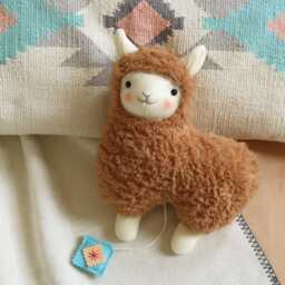 Llama Musical Toy With Your Choice Of Melody, Handmade Baby Gift, Birth Baptism Cotton Plush Stuffed Toy, Personalized