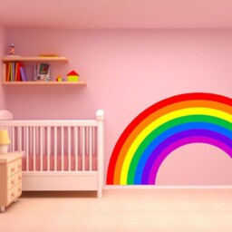 Rainbow Wall Sticker Stickers Nursery Decor Decal Classic Rainbows Art Mural Baby Colourful Bright - thumbnail 3