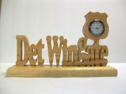 Personalized Detective Desk Clock - Custom Handmade Solid Oak I Make Each Item Myself