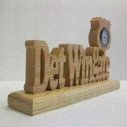 Personalized Detective Desk Clock - Custom Handmade Solid Oak I Make Each Item Myself - thumbnail 2