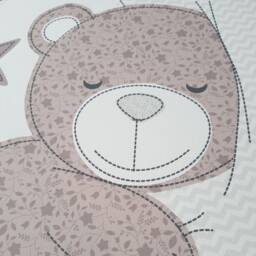 Teddy Bear Nursery Wall Decals Moon, Stars, Clouds Fabric Stickers - thumbnail 3