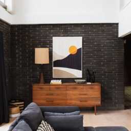 Minimalist Mountain Wall Art Vertical Quilt Tapestry - thumbnail 3