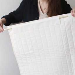 Minimalist Mountain Wall Art Vertical Quilt Tapestry - thumbnail 4