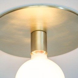 Brass Globe Flush Mount Light Mid Century Modern Wall Sconce - thumbnail 4