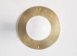 Brass Globe Flush Mount Light Mid Century Modern Wall Sconce