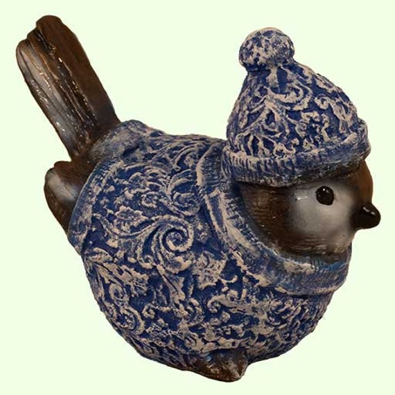 Sparrow Figurine Bird Sculpture Garden Statue Winter Yard Decoration Home Patio Statuette Figure Collection Gift Outdoor Lawn Ornament - image 1