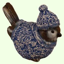 Sparrow Figurine Bird Sculpture Garden Statue Winter Yard Decoration Home Patio Statuette Figure Collection Gift Outdoor Lawn Ornament - thumbnail 1