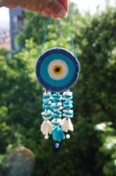 Evil Eye, Eye Good Luck Charm, Felt Wall Hanging, Nazar Boncuk, Talisman Decor, Turkish
