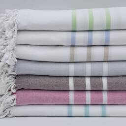 "Turkish Towel, 3 Striped Towel, 40""x70" - thumbnail 4