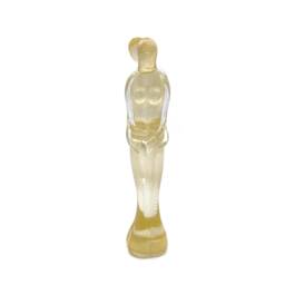 Murano Glass Love Sculpture Gold & Crystal Blown Art - thumbnail 3