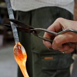 Murano Glass Love Sculpture Gold & Crystal Blown Art - thumbnail 4