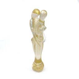 Murano Glass Love Sculpture Gold & Crystal Blown Art