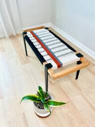 Hand-Woven Entryway Bench Mcm Style End Of Bed & Mudroom Seating - Custom-Made, Multiple Sizes