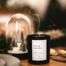 Spiced Pumpkin Soy Wax Candle Vegan Pumpkin Decor Halloween Gift For Her Spice Fall Home Cinnamon - thumbnail 3